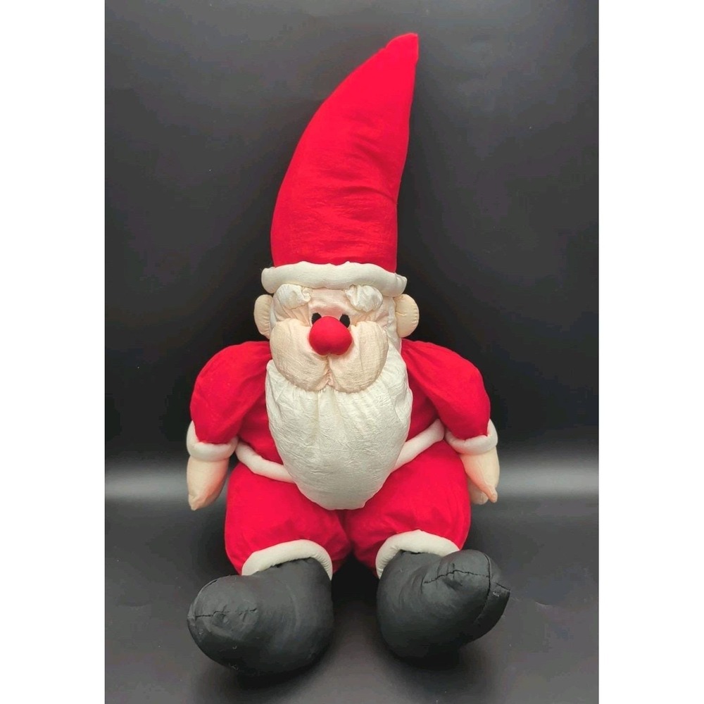 Vintage‎ Prestige Toy 18" SANTA CLAUS PLUSH Nylon Christmas Puffy Stuffed 1990